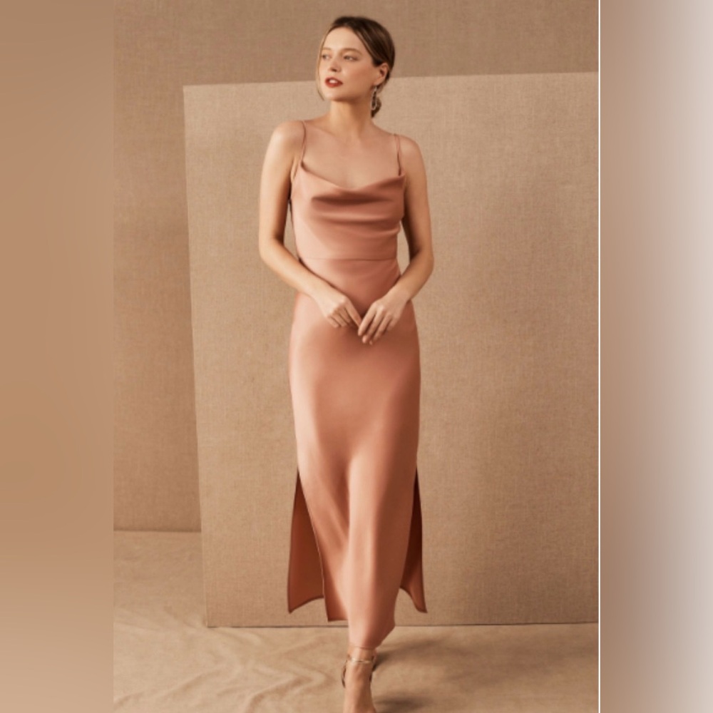 Sachin + Babi Satin Midi Dress in Sedona Sunset